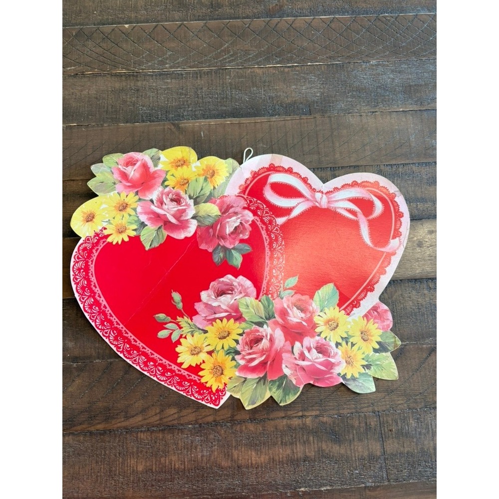 VTG‎ Rare Valentine Day Die Cut Hallmark 1970's Paper Hanging